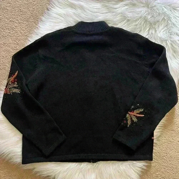 Heirloom Collectibles Vintage 2004 Christmas Sequin Cardinal Print Petite Large - Picture 8 of 8